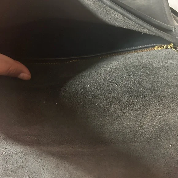 Coach Black Leather Shoulder Bag with Gold Accents - Picture 4 of 13
